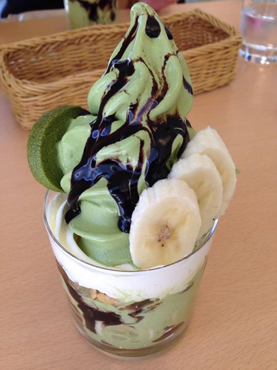 お茶元みはら胡蝶庵(コチョウアン) パフェ・サンデー 抹茶チョコバナナパフェ