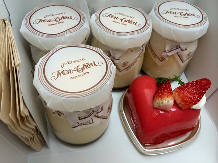 モン・シェリ&nbsp;プリン,ケーキ・タルト&nbsp;滑らかなプリン、ハートのケーキ