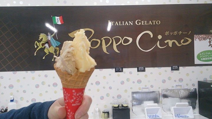 ポッポチーノ(Poppo Cino) アイス・ジェラート 黒蜜きなこ、いよかんのジェラート