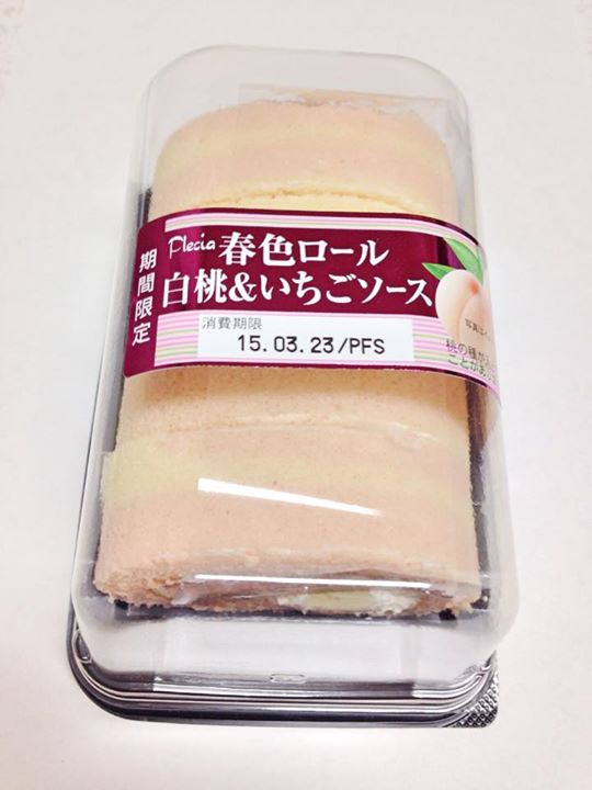 Aコープ(エーコープ) ケーキ・タルト プレシアの春色ロール 白桃&いちごソース