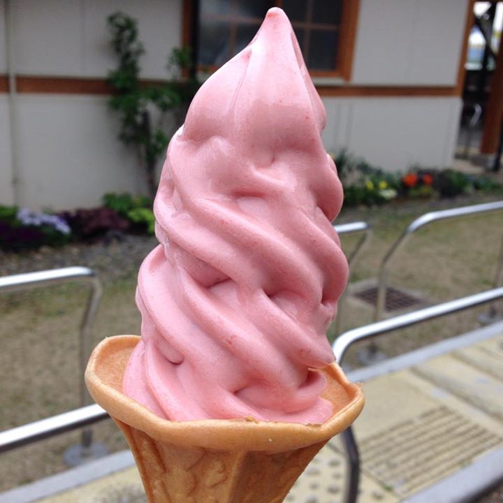 cafe里わ(サトワ) アイス・ジェラート とちおとめソフト