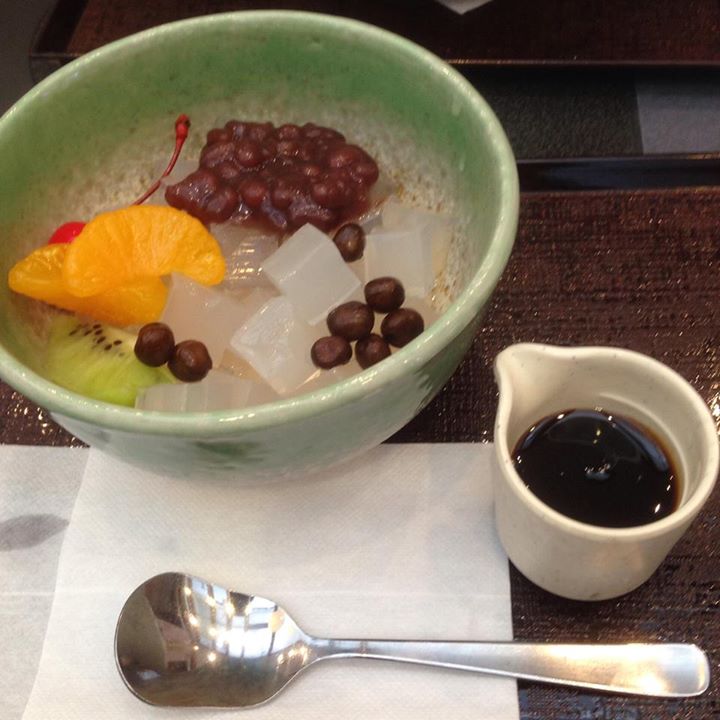 よさく あんみつ,その他スイーツ あんみつ、抹茶アイスと白玉