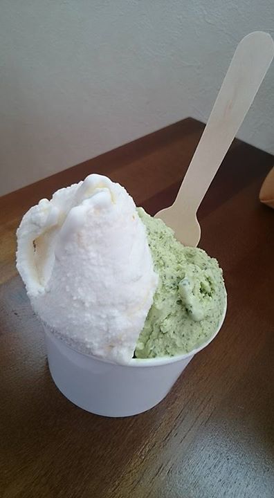信州ジェラート with（ウィズ）&nbsp;アイス・ジェラート&nbsp;ジェラート（あんずヨーグルト、小松菜）