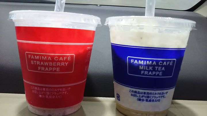 ファミリーマート（FamilyMart）&nbsp;かき氷・フラッペ&nbsp;ストロベリーフラッペ、ミルクティフラッペ