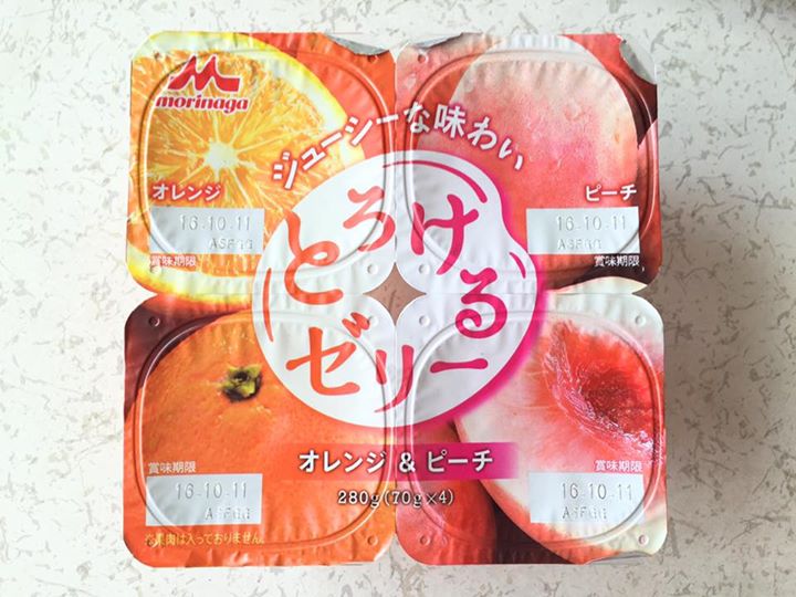 スーパー・コンビニ・その他&nbsp;ゼリー・蒟蒻・寒天&nbsp;とろけるゼリー オレンジ＆ピーチ