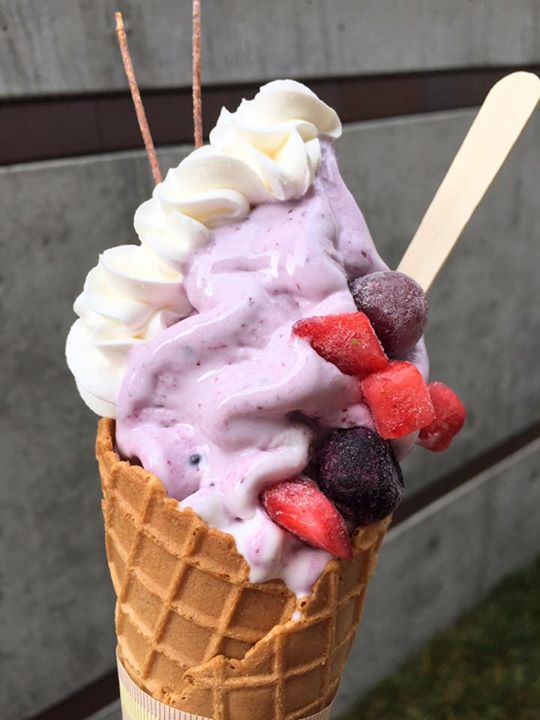 Vege Sweets Cafe CHILL OUT&SOFT CREAM畑（チルアウト アンド ソフトクリーム ハタケ）&nbsp;アイス・ジェラート&nbsp;ブルーベリーベリーソフト