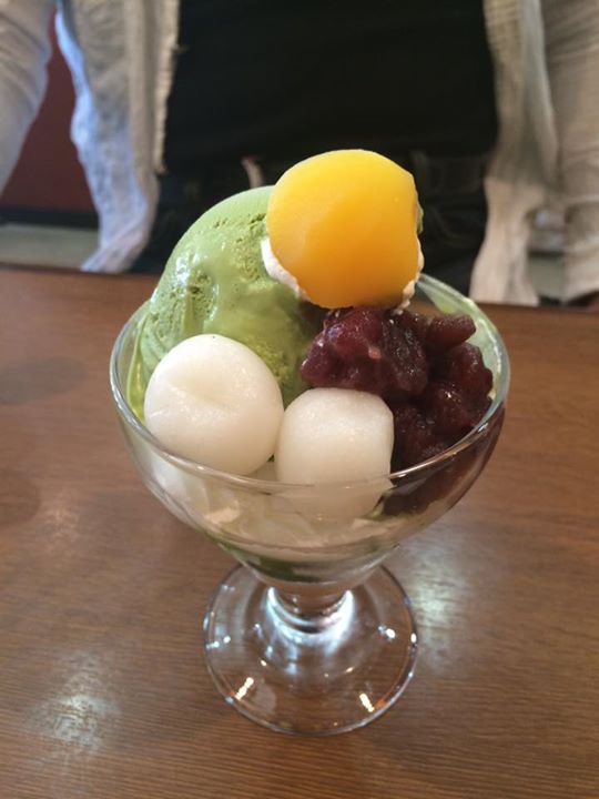 パティスリーヒラノ(cafe HIRANO) パフェ・サンデー 抹茶アイスとあんみつのパフェ、バナナとティラミスのパフェ