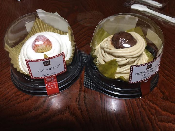 ローソン(LAWSON) ケーキ・タルト スノーボンブ、和栗のスペシャルモンブラン