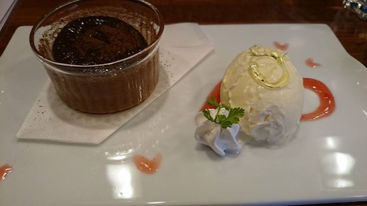 鉄板焼Dining 銀座ハンバーグ アイス・ジェラート バレンタイン限定メニュー フォンダンショコラ&バニラアイス