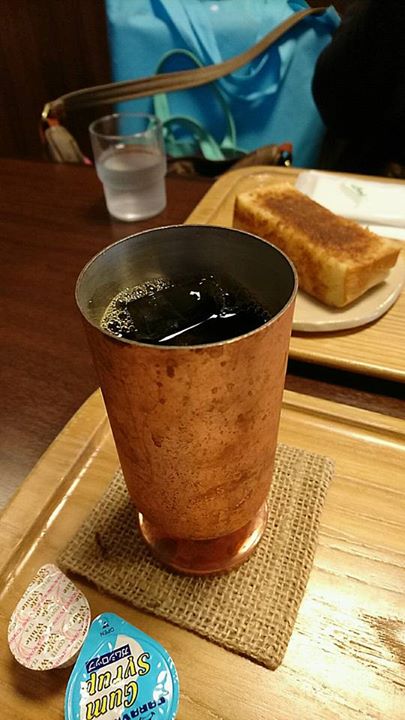 森乃珈琲店 曇り時々晴れ パン シナモントースト、アイス珈琲