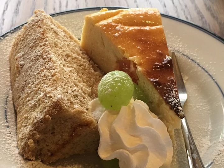 ガーデンカフェ花音（カノン）&nbsp;ケーキ・タルト&nbsp;グレープフルーツのチーズケーキと紅茶のシフォン