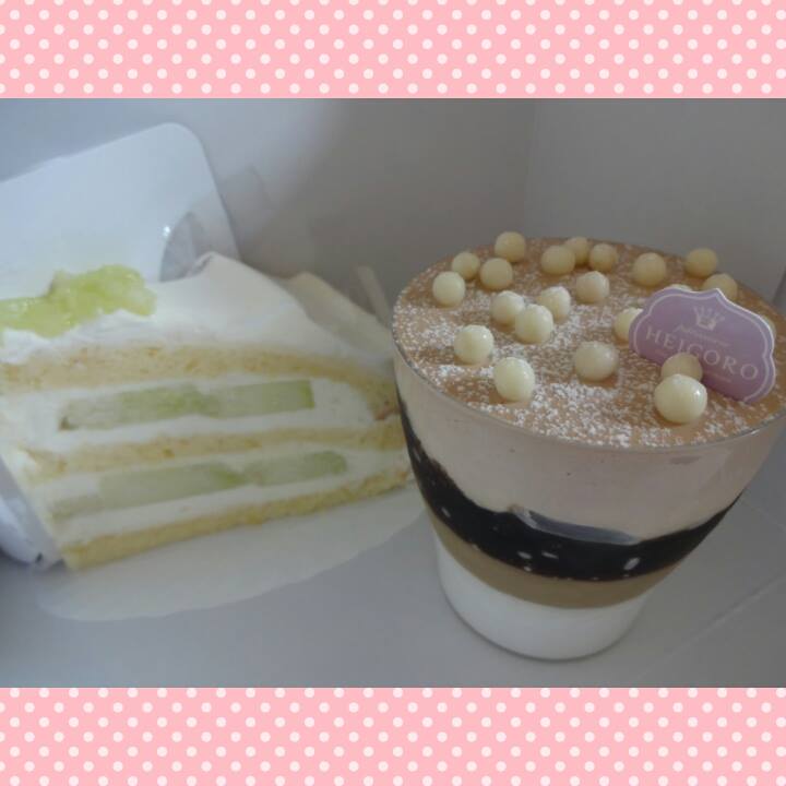HEIGORO(平五郎 ヘイゴロウ) ケーキ・タルト メロンショートケーキ、水出しコーヒーとココナッツミルクのヴェリーヌ