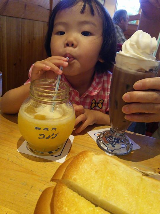 コメダ珈琲店(コメダコーヒーテン) かき氷・フラッペ,ドリンク ピーチティー&練乳・ソフト氷、いちご&練乳・ソフト氷、クリームオーレ他