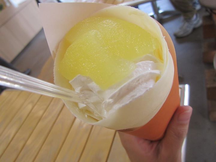 㐂なり旬粋(キナリシュンサイ) クレープ,アイス・ジェラート,パフェ・サンデー 煮りんごとホイップクリームのクレープ、ナッツとメイプルシロップアイス、ミニパフェ