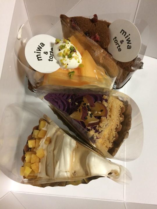 miwa&torte(ミワトルテ) ケーキ・タルト 安納芋タルト、和栗とカシスのモンブラン、紫芋のタルト、メロンとホワイトチョコのタルト