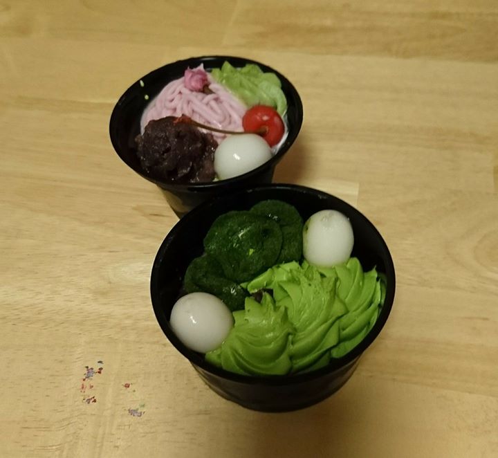 セブンイレブン ぜんざい,パフェ・サンデー 抹茶わらび&白玉くりぃむぜんざい、桜モンブランと宇治抹茶の和ぱふぇ