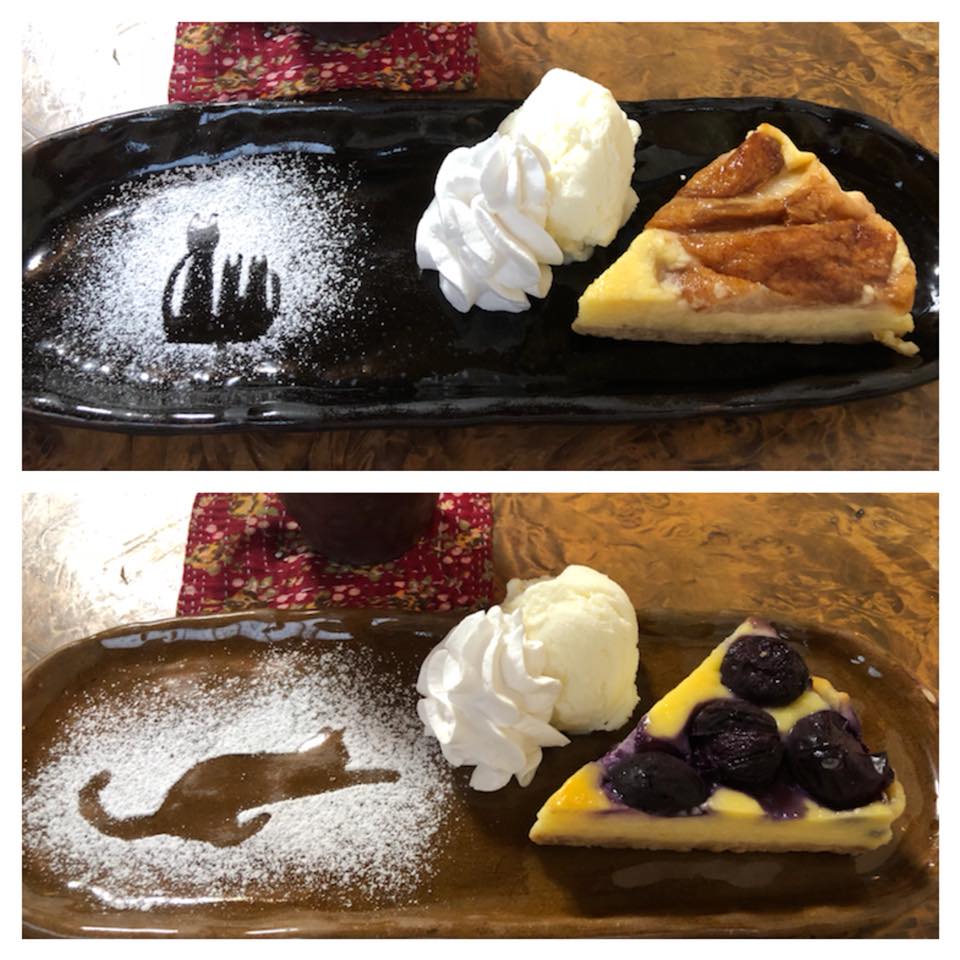 Cafe風和(フウワ) ケーキ・タルト もものクラフティタルトと巨峰のクラフティタルト