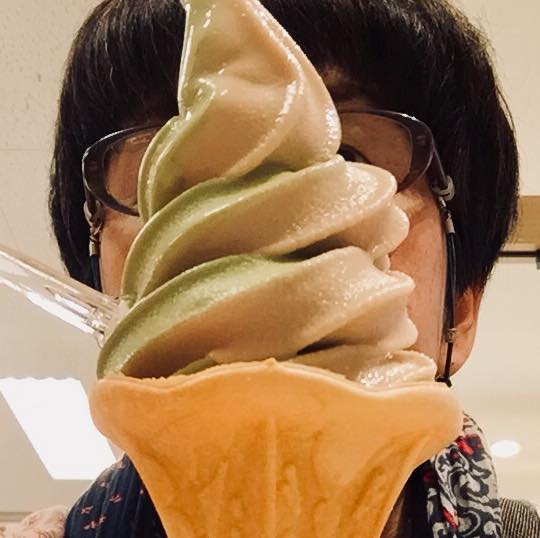 イオン アイス・ジェラート 抹茶×ほうじ茶のミックスソフト