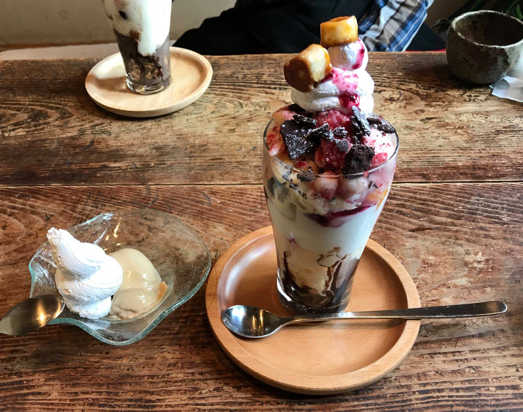 おやきの店ほり川&nbsp;パフェ・サンデー,スイートポテト&nbsp;春パフェ、スイートポテト