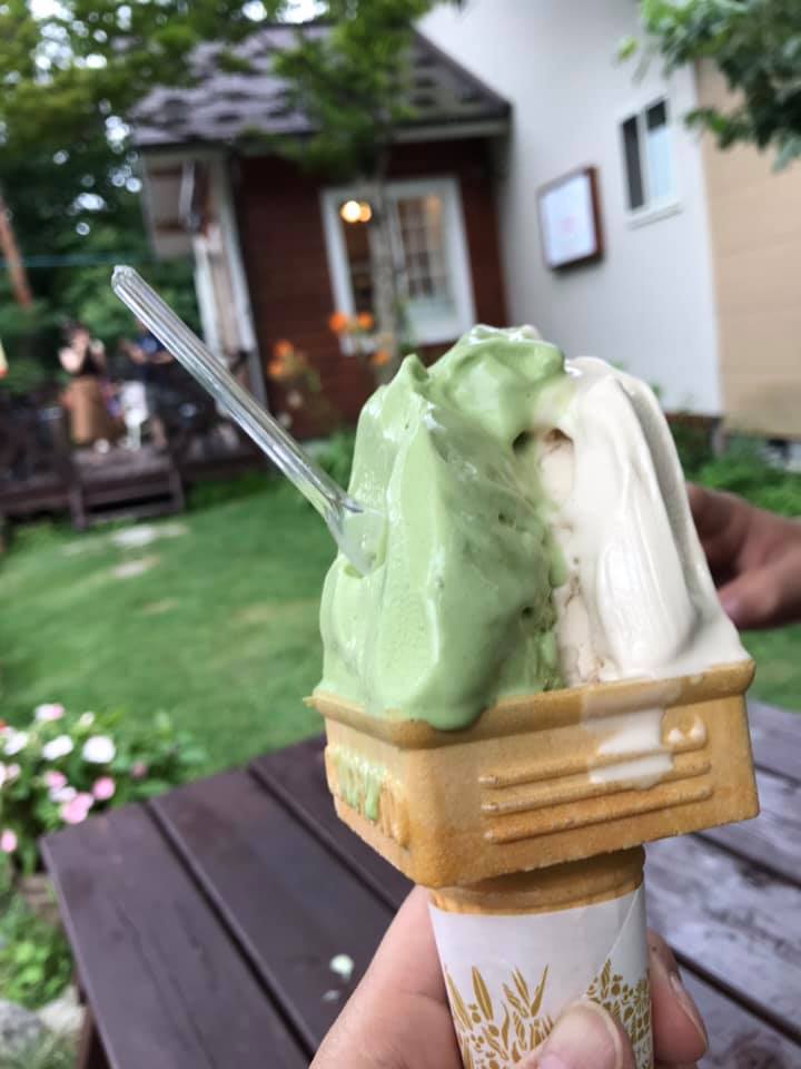 花彩(ハナイロ) アイス・ジェラート 抹茶&カラメルクッキーのジェラート