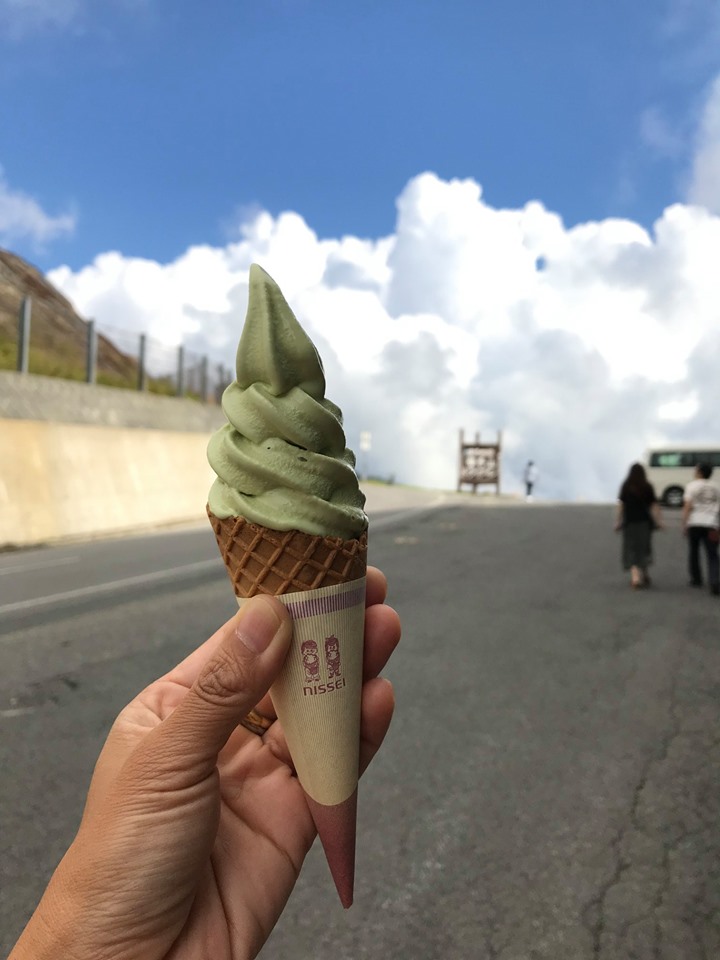 横手山ドライブイン ソフトクリーム 熊笹ソフトクリーム