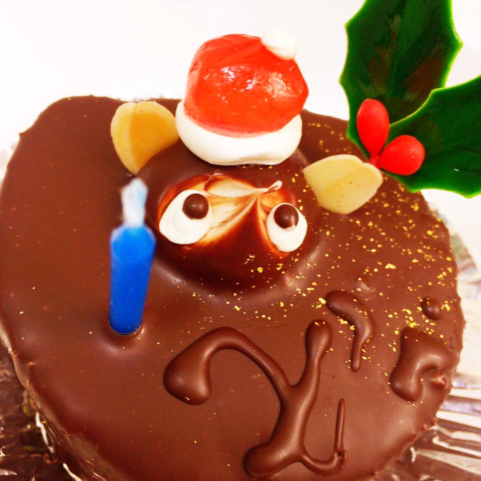 翁堂(おきなどう) ケーキ・タルト たぬきケーキクリスマスバージョン