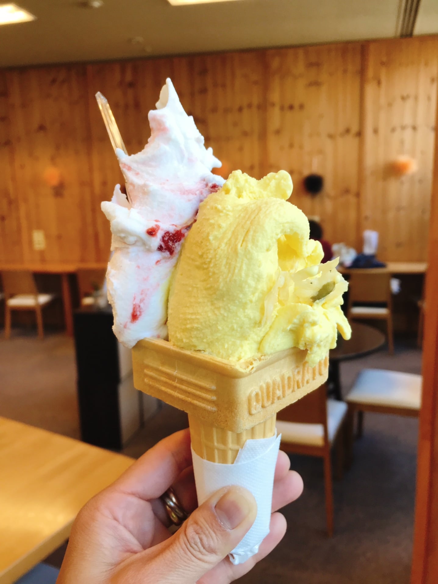 湯っ蔵んど(ユックランド) アイス・ジェラート 湯上がりジェラートいちごみるく&パンプキンチーズ