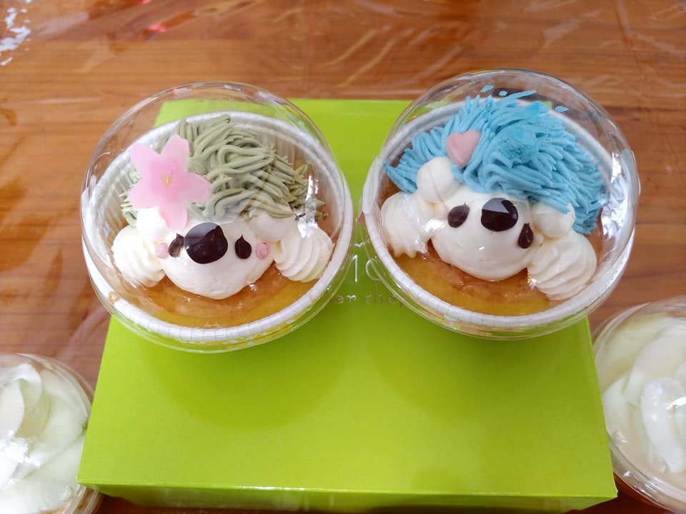 TEMO.jp atelier shop(テモドットジェイピー) カップケーキ,プリン 抹茶とシチリアレモンのハリネズミカップケーキ
