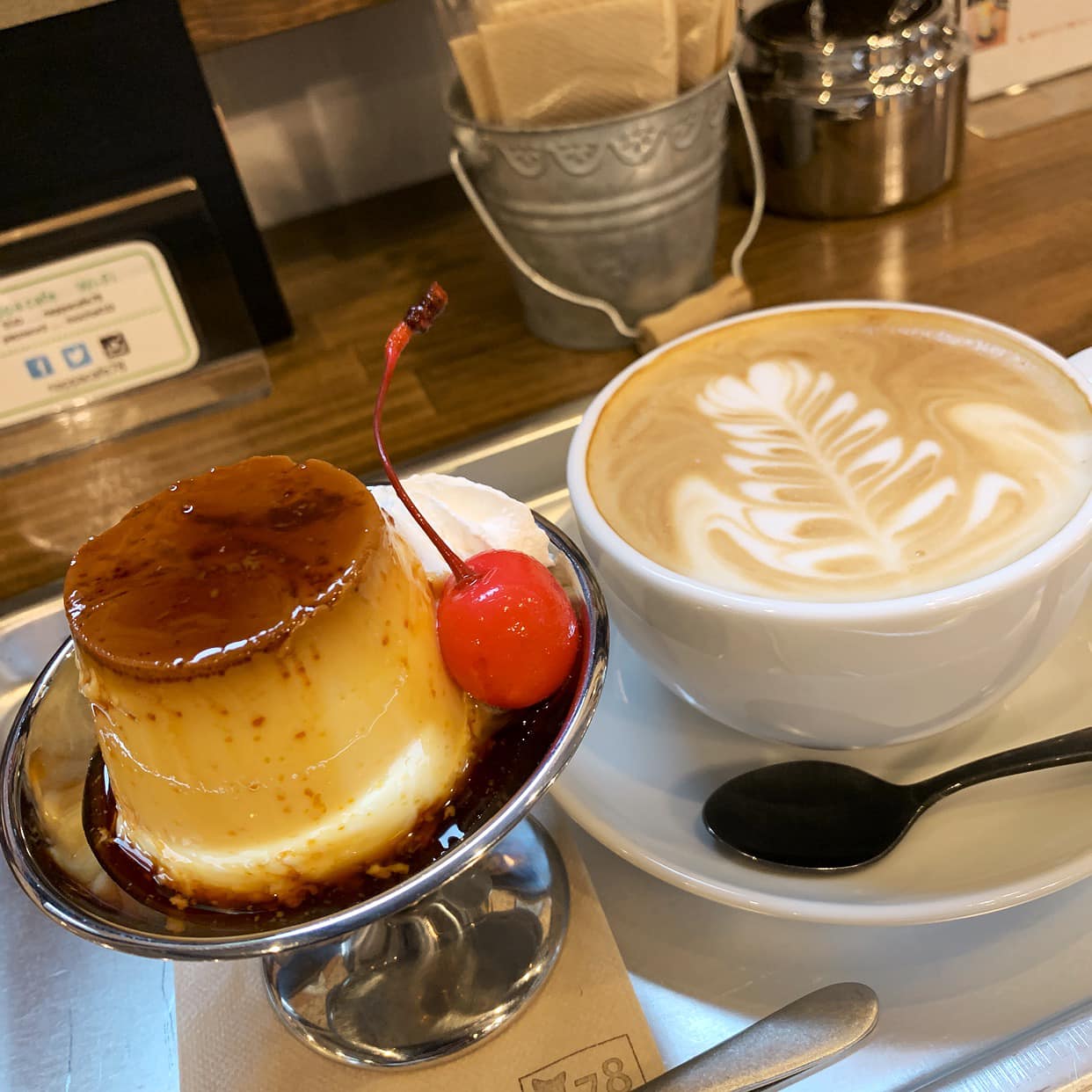 なっぱカフェ「78cafe」 プリン レトロプリン