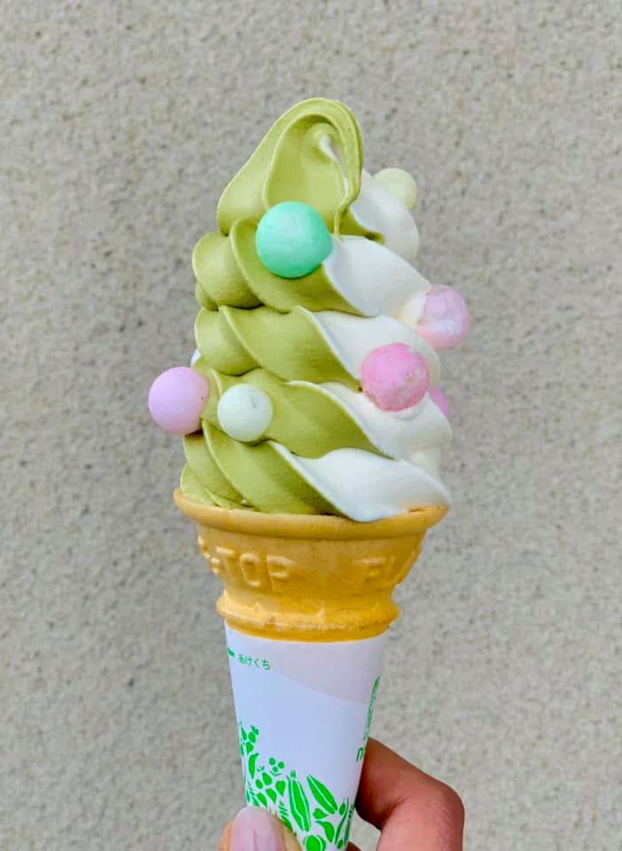 お茶元みはら胡蝶庵(コチョウアン) ソフトクリーム おいりソフト