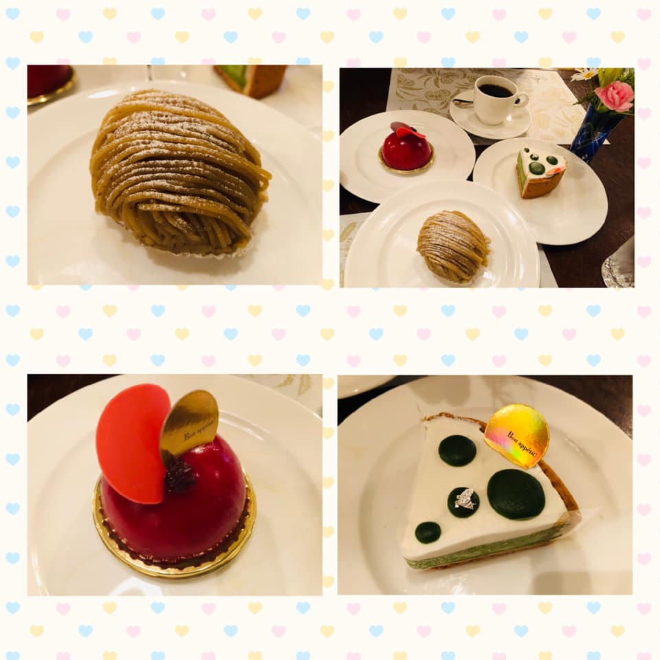 栗の木テラス（クリノキテラス）&nbsp;ケーキ・タルト&nbsp;モンブラン&抹茶のレアチーズタルト&ラフィーネ
