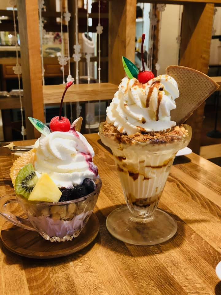 cafe&zakka カフェ&雑貨 七ヶ月 パフェ・サンデー プリンパフェ&小さなパフェ