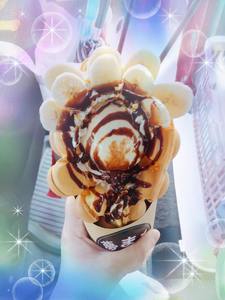 夢まち ワッフル チョコバナナ+アイス