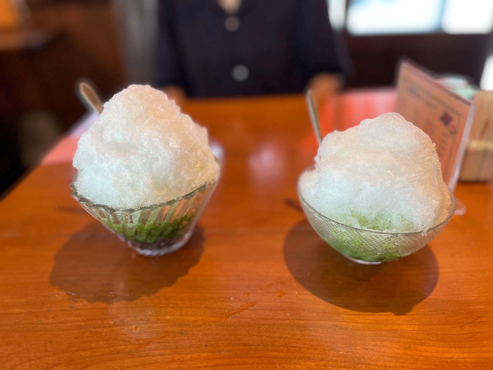 食事処 長門屋 かき氷・フラッペ 宇治金時&宇治ミルク
