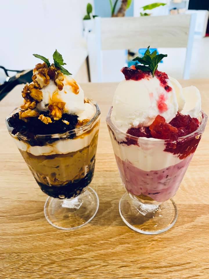 Cafe&dining Ruta.（カフェアンドダイニング ルタ）&nbsp;パフェ・サンデー&nbsp;コーヒーパフェ&カシスパフェ