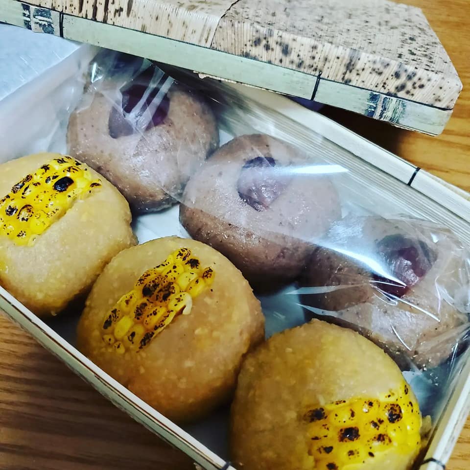 日本料理 旬花 おはぎ とうもろこし餡&栗餡のおはぎ