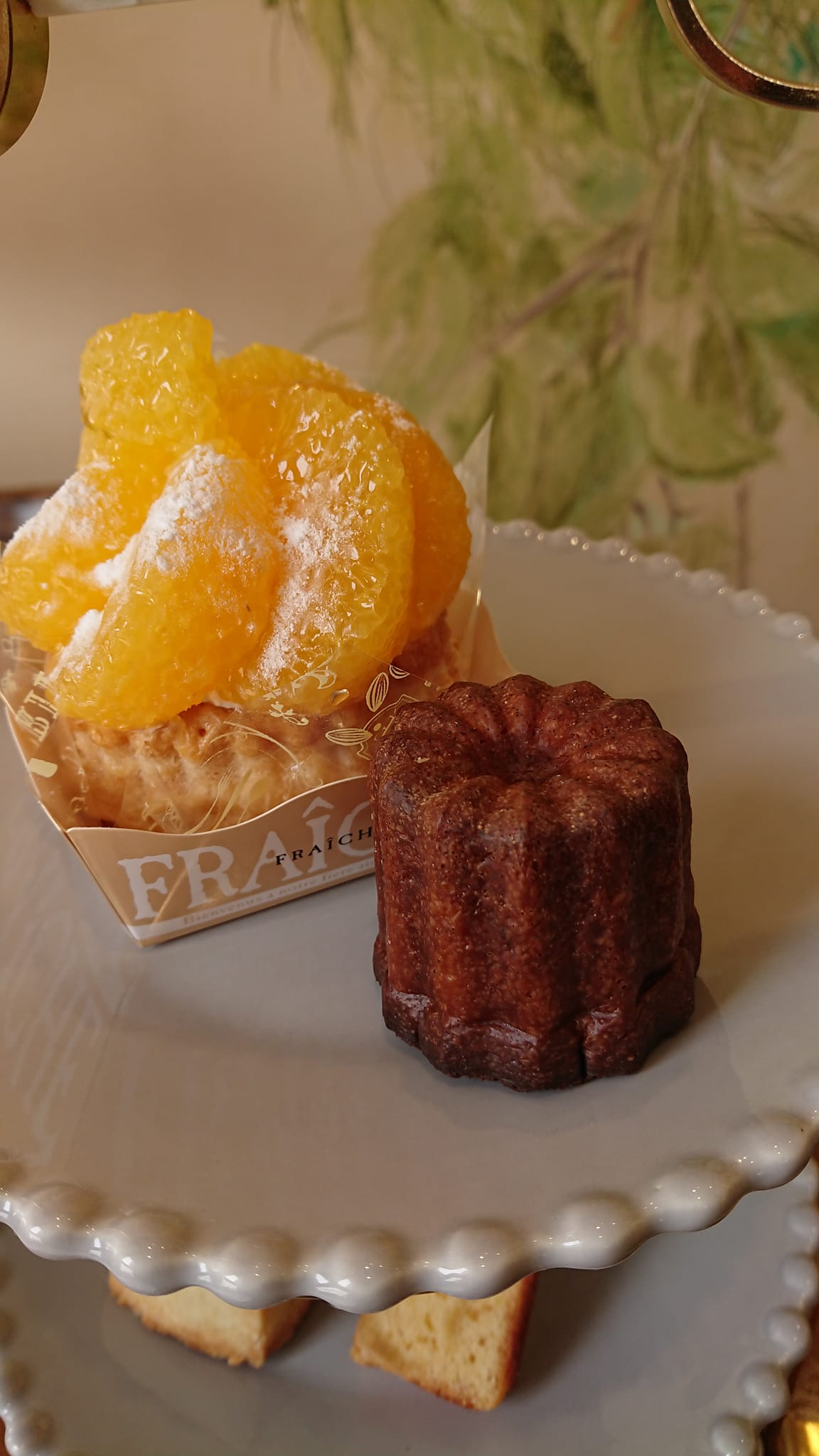 パティスリーヒラノ(cafe HIRANO) アフターヌーンティー カヌレ&甘夏のパイ