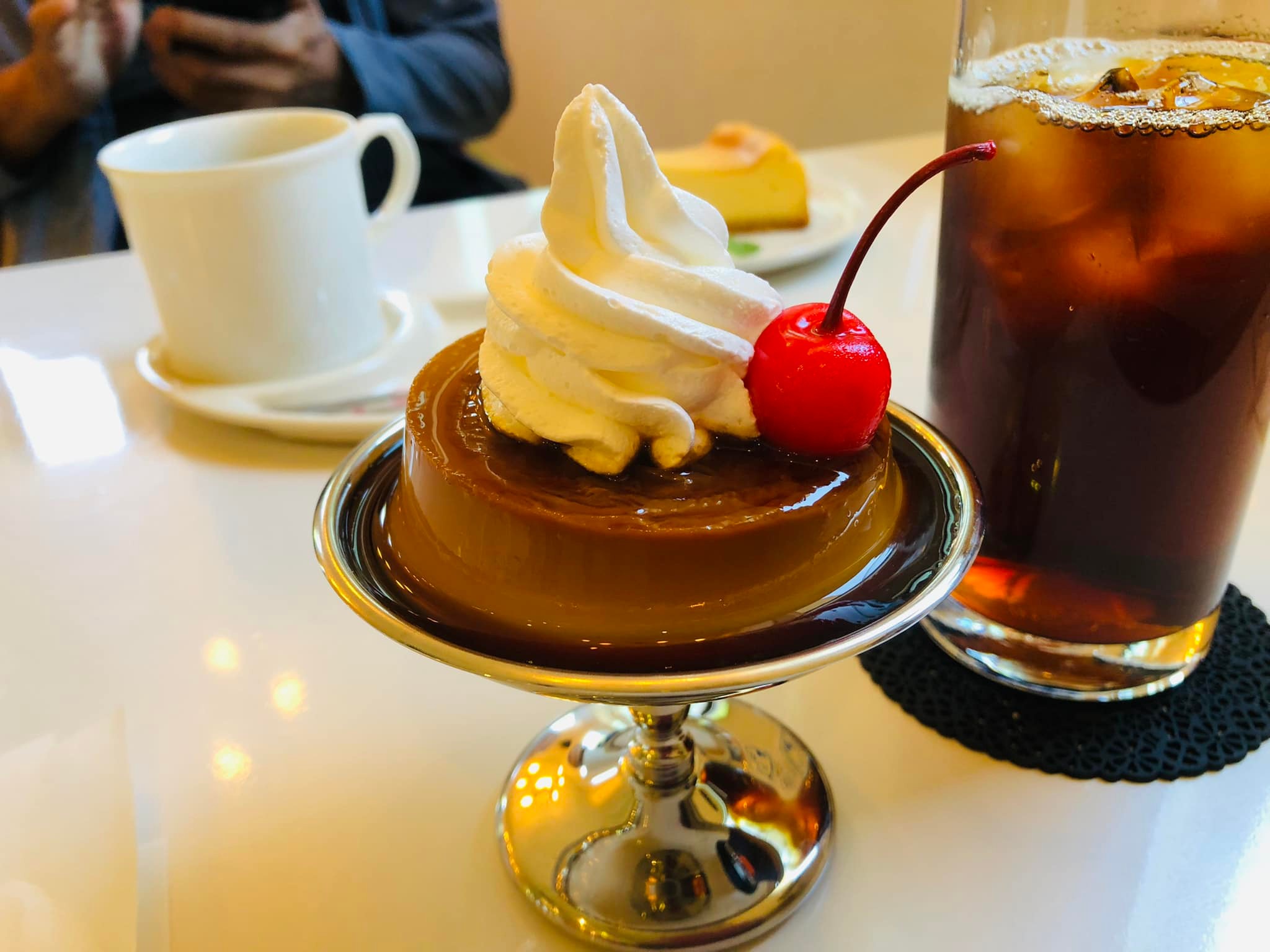 80\'s music cafe eight プリン,ケーキ・タルト クラシックプリン&チーズケーキセット
