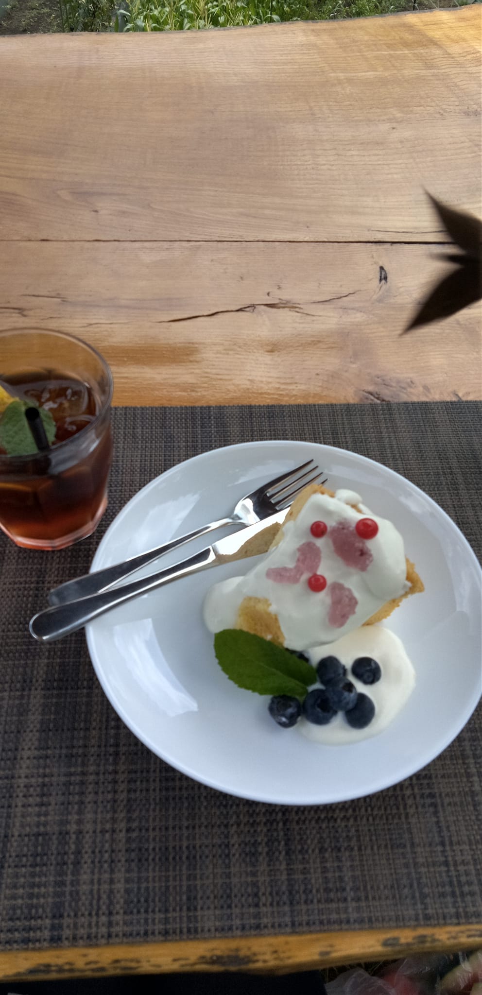 農園カフェ ラビット ケーキ・タルト シフォンケーキ ブルーベリー添え