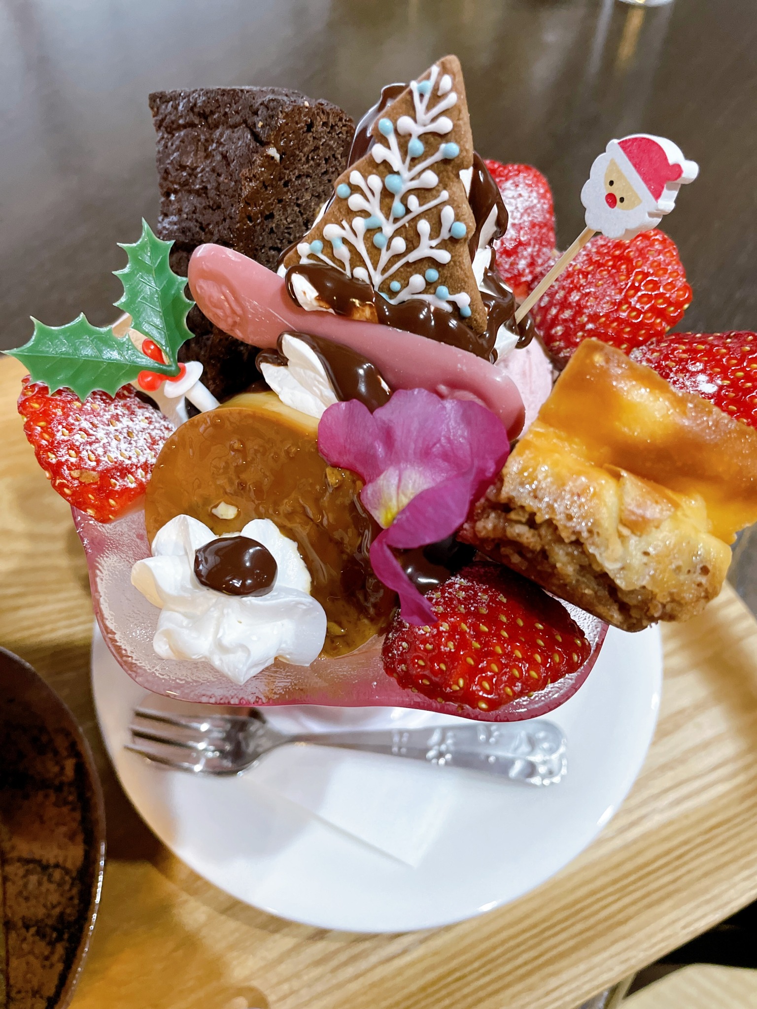 Wine&cafe Veraison プリン クリスマススペシャルプリンアラモード