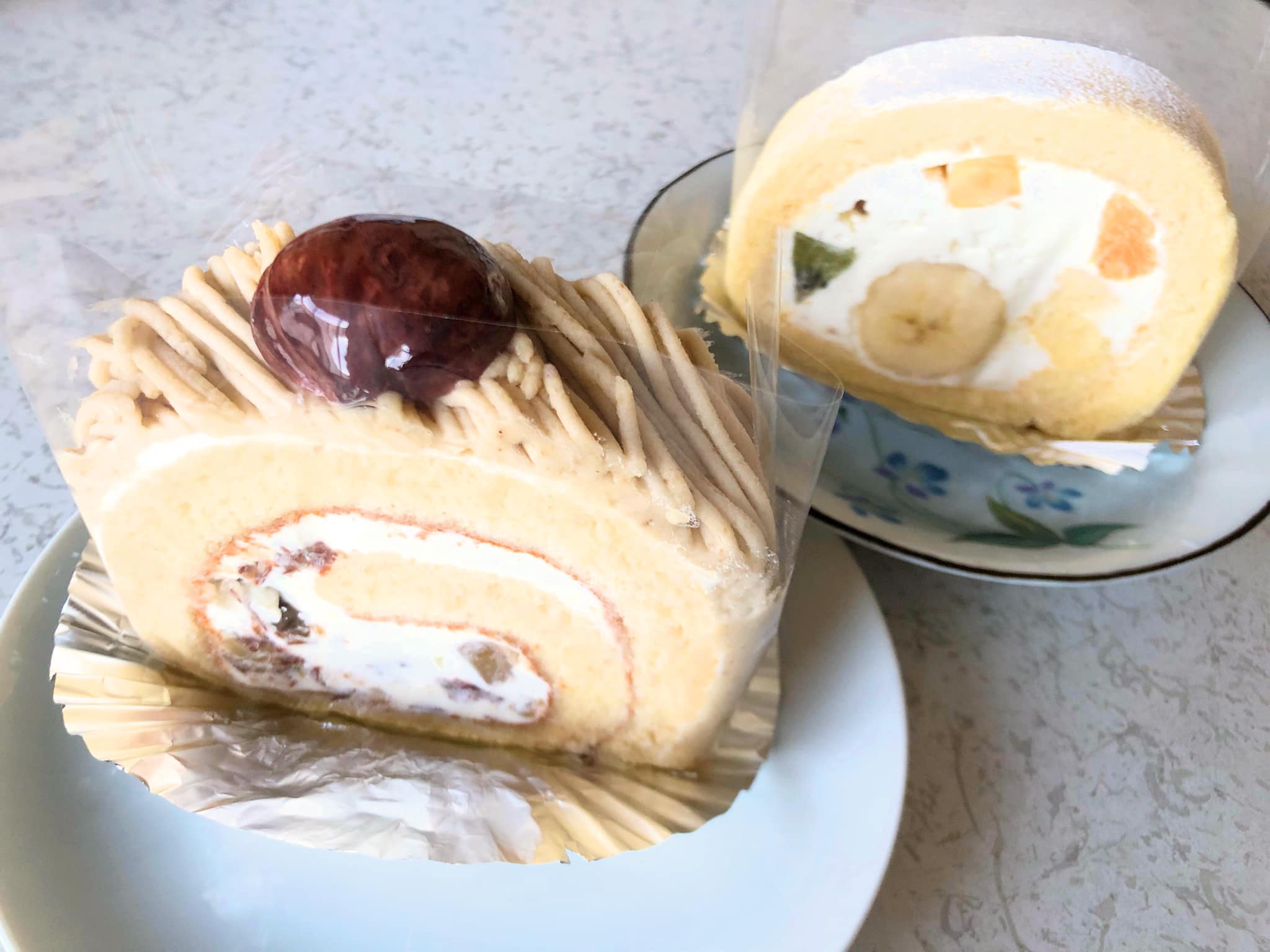 ぷちろーる&nbsp;ロールケーキ&nbsp;和栗とフルーツのロールケーキ
