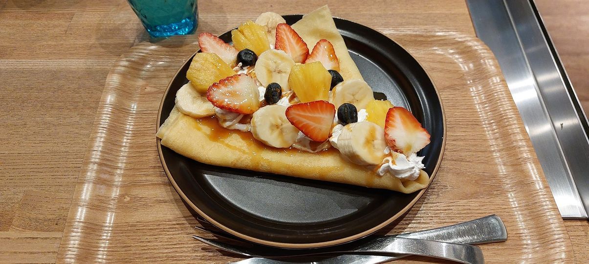 Fruit dining shun(フルーツダイニングシュン) クレープ,パフェ・サンデー クレープ(ミックスフルーツ)&プリンパフェ