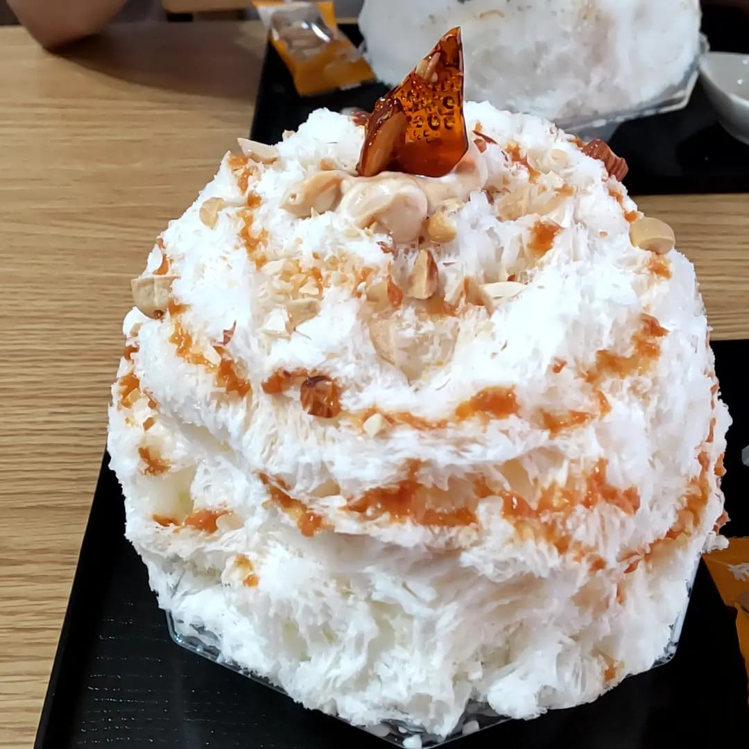 雪あそび かき氷・フラッペ ほろ苦キャラメルナッツ・梅しそ・黒蜜きなこ・