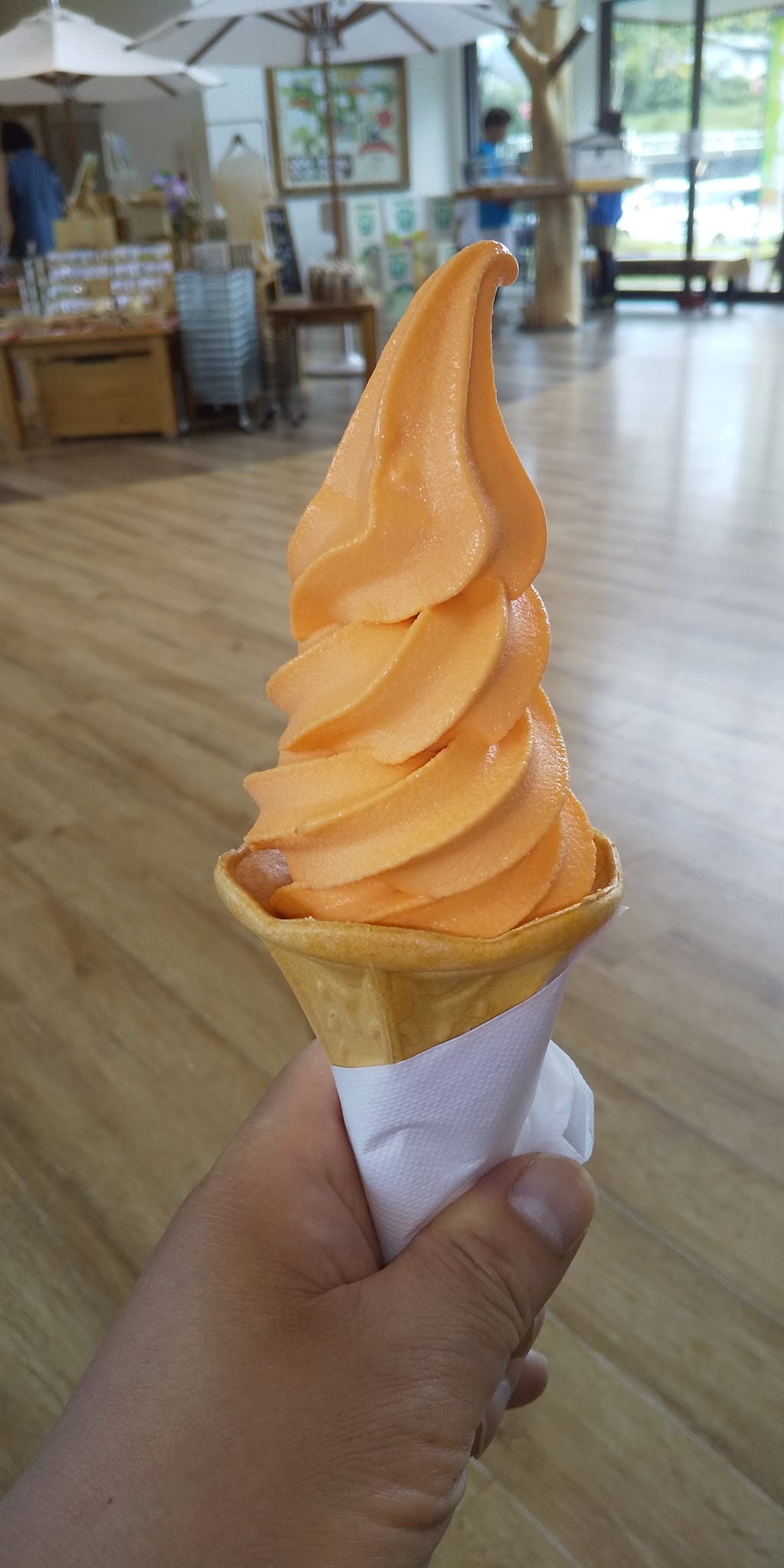 カゴメ野菜ファーム&nbsp;ソフトクリーム&nbsp;野菜生活味のソフトクリーム