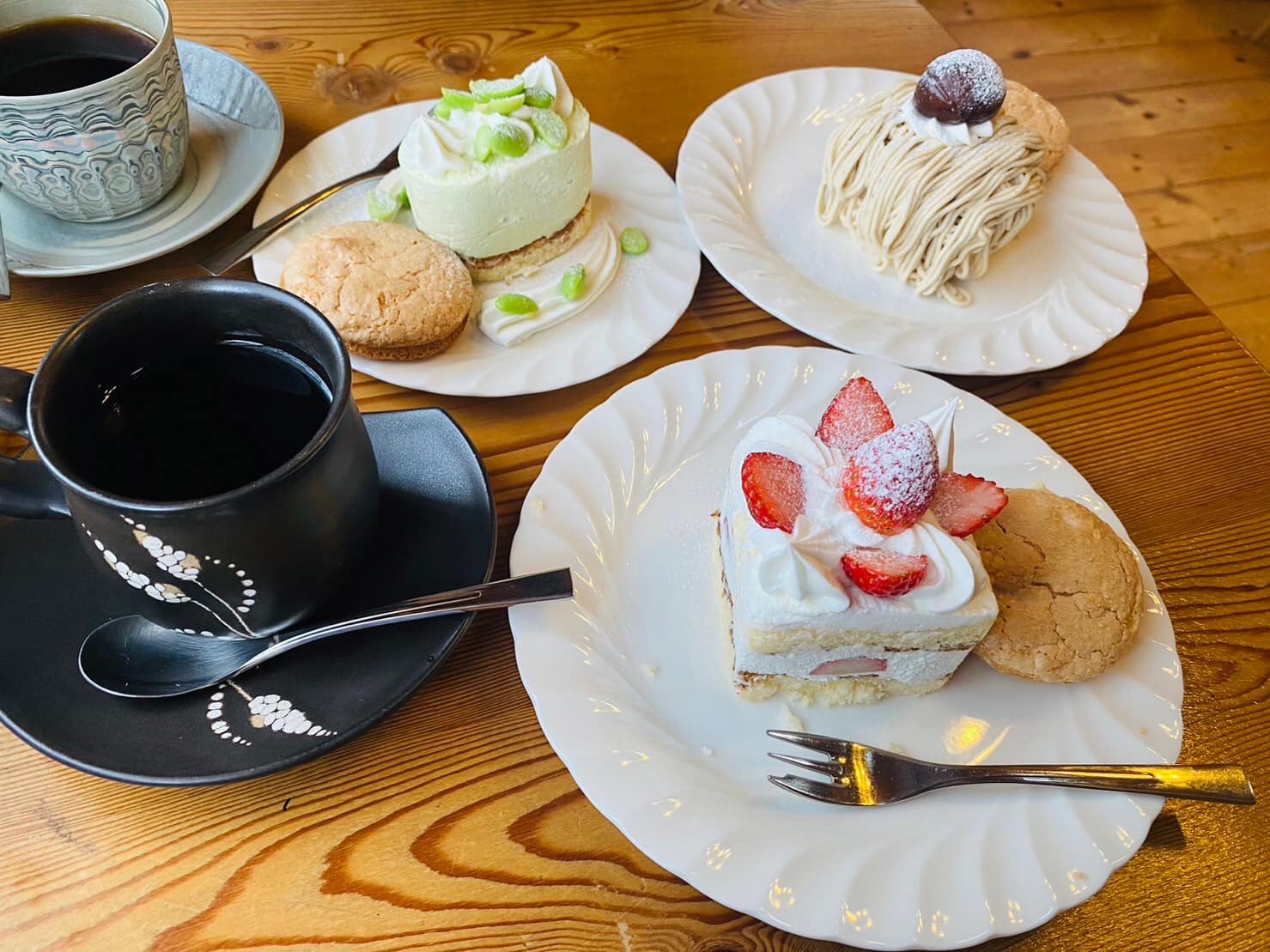  Vient&nbsp;ケーキ・タルト&nbsp;枝豆のババロア&ショートケーキ&モンブラン