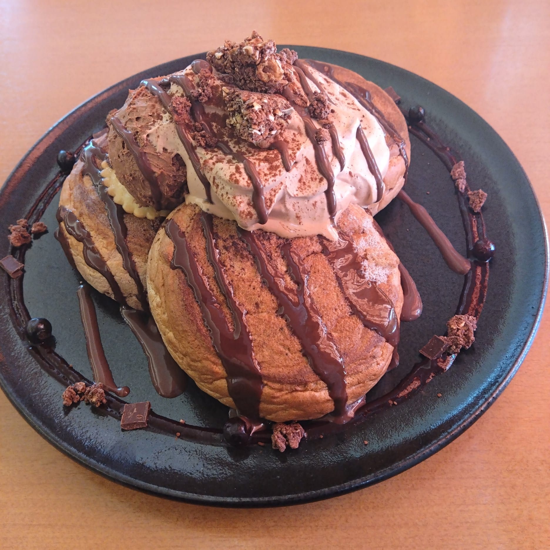 トワサンク 長野(trois cinq) パンケーキ,チョコレート ザ・ショコラパンケーキ