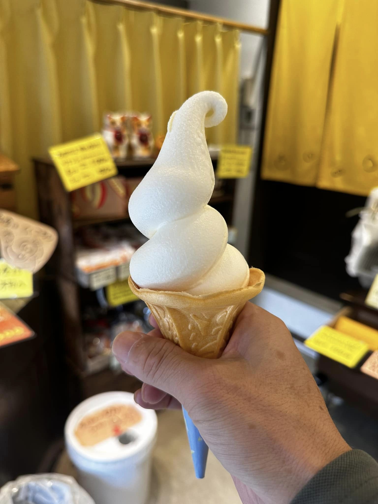 湯田中温泉プリン本舗 ソフトクリーム ミックスソフトクリーム